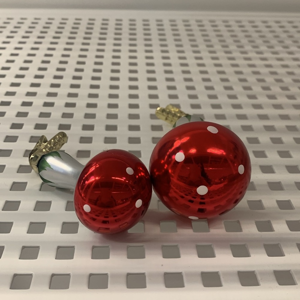 Ikea mushroom Christmas tree decor clip on holiday ornaments decorations nwt - Picture 11 of 15